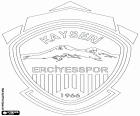 Odznak Kayseri Erciyesspor Kulübü, sportovní klub sídlící v Kayseri, velké město ve Střední Anatolie, Turecko