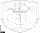 Emblém z Stade Lavallois Mayenne Football Club, fotbalový klub Laval, město v západní Francii a hlavní město departementu Mayenne