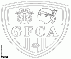 Emblém z Gazélec Football Club Ajaccio, fotbalový klub se sídlem v Ajaccio, hlavním městem francouzského departementu Jižní Korsika ostrov Korsika