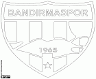 Logo Bandırmaspor, fotbalový klub se sídlem v Bandırma, město na severozápadě Turecka v regionu Marmara, nejvíce podnikateli, latifundisty, mezi