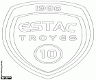 Logo Espérance Sportive Troyes Aube Champagne, Troyes AC, ESTAC Troyes, fotbalový klub sídlící v Troyes, město centrum severní Francii v regionu Aube, oblast Champagne-Ardennes
