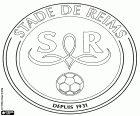 Odznak Stade de Reims, francouzský fotbalový klub z Remeše, město v Marne, v severovýchodní části Francie, oblasti Champagne-Ardennes