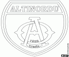 Logo Altınordu Futbol Kulübü, fotbalový klub İzmir, metropolitní pobřežní město v západní části Anatolie, hlavní město Izmir v oblasti Egejského moře
