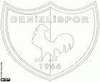 Emblém Denizlispor Kulübü, sportovní klub sídlící v Denizli, město Egejském regionu, Denizli provincie v jihozápadní Asie, Turecko