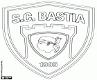 Odznak Sporting Club de Bastia, fotbalový klub sídlící v Bastii, město ležící na severu ostrova Korsika