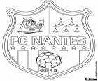 Logo Football Club de Nantes, fotbalový klub sídlící v Nantes, hlavní město regionu Pays de la Loire, v západní části Francie