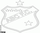 Odznak ABC Futebol Clube, fotbalový klub Ribeira, okolí města Natal, hlavní město státu Rio Grande do Norte, v regionu Severovýchod v Brazílii