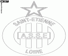 Odznak z Association Sportive de Saint-Étienne, fotbalový klub se sídlem v Saint-Étienne, město ležící ve východní části centrální Francie a hlavní město departementu Loire