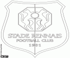 Odznak Stade Rennais Football Club, fotbalový klub sídlící v Rennes, město v severozápadní Francii a kapitálu v regionu Bretaň