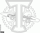 Logo FK Torpedo Moskva, fotbalový klub sídlící ve federální města Moskvy, hlavního města Ruska. Futbolnyĭ Klub Torpedo Moskva, původní ruské jméno přepisem