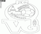 Logo FK Volgar Astrachaň, fotbalový klub sídlící v Astrachani, přístavní město na březích řeky Volhy a kapitálu Astrachanská Oblast, v oblasti Kaspického moře, na jihu evropské části Ruska