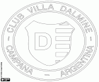 Odznak Club Villa Dálmine, fotbalový klub sídlící ve městě Dalmine, okres města Campana, v provincii Buenos Aires