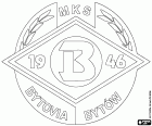 Logo MKS Bytovia městě Bytów, Miejski Klub Sportowy Bytovia Bytów, fotbalový klub sídlící ve městě Bytów, město v severním Polsku a hlavním městě Bytów County v Západopomořanském vojvodství