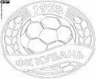 Emblém FC Kubán Krasnodar, fotbalový klub sídlící v Krasnodar, město u řeky Kubáň na jihu evropské části Ruska a město Krasnodarském kraji v oblasti Severního Kavkazu