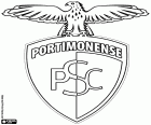 Štít Portimonense Sporting Clube, sportovní klub se sídlem v Portimão, turistické město s pobřeží Atlantického oceánu na jihu Portugalska, v Distriktu Faro v regionu Algarve