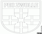 Odznak PEC Zwolle, fotbalový klub se sídlem v Zwolle, město v střední východní Nizozemska a hlavní město provincie Overijssel
