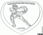 Logo FC Panetolikos, Panaetolikos Panachaikos Gymnastikos Philekpaideutikos Syllogos, fotbalového klubu se sídlem v Agrinio, největší město Aitólie-Akarnánie, v oblasti západní Řecko