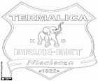 Emblém Bruk-Bet Termalica Nieciecza Klub Sportowy, fotbalový klub sídlící v Nieciecza, vesnice na jihovýchodě Polska v Malopolském vojvodství, asi 60 km východně od Krakov