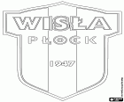 Logo Wisła Płock, sportovní klub sídlící v Plock, město na břehu řeky Visly v mazovském vojvodství, v centru Polska