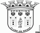 Štít Sporting Clube de Braga, fotbalový klub sídlící v Braga, město v historické provincii Minho v Portugalsku Northwest. Braga je třetí město lidnatější země