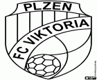 Odznak FC Viktoria Plzeň, fotbalový klub se sídlem v Plzni, město v tomto regionu historických Čech, na západě České republiky. Toto České město se nachází asi 90 km na západ od Prahy a je známá po celém světě tím pivo