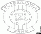 Štít z FC Zbrojovka Brno, fotbalový klub se sídlem v Brně, druhé největší město země, v historickém regionu Moravy, v jihovýchodní části České republiky