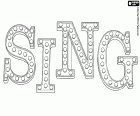 Sing, originální logo v angličtině animátorský produkované Illumination Entertainment, Zpívej