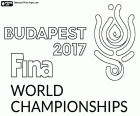 Logo v Budapešti 2017 mistrovství světa v plavání. Mistrovství světa FINA se koná v Budapešti, Maďarsko, od 14 do 30 července 2017