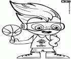 Sam Dunk je maskot mistrovství EuroBasket 2017. Sam Dunk je basketbal superhrdina, postava vytvořená fantazie mladého chlapce, který je velkým fanouškem basketbalu
