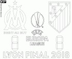 Olympique de Marseille versus Atlético Madrid, finále UEFA Europa League 2017-2018, 16. května 2018, Parc OL, Lyon, Francie