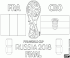 Francie vs. Chorvatsko. Finále Mistrovství světa ve fotbale Rusko 2018. Olympijský stadion Lužniki, Moskva, 15 července 2018