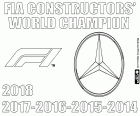 Pátý titul za sebou mistrovství světa Formule 1 konstruktory FIA 2018. Mercedes je jediný šampion z roku 2014