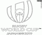 Logo Mistrovství světa v ragby Japan 2019. Hraje se v Japonsku od 20. září do 2. listopadu 2019