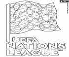 Logo Liga národů UEFA, fotbalového šampionátu s evropskými národními týmy se koná každé dva roky. První ročník se konal v sezoně 2018-2019