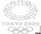 Omalovánka s oficiálním logem olympijských her v Tokiu 2020. Kvůli pandemii koronaviru Covid-19 byly olympijské hry v Tokiu 2020 odloženy a nakonec se konaly v japonské metropoli od 23. července do 8. srpna 2021.