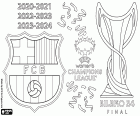 Barça obhájila titul v Lize mistrů žen UEFA v sezóně 2023-2024 poté, co pod vedením trenéra Jonathana Giráldeze poprvé porazila Olympique Lyonnais 2:0 góly Aitany Bonmatíové a Alexie Putellasové. Jedná se o třetí mistrovský titul, který tým Barçy vyhrál v nejvyšší evropské soutěži. Ve třetím finále hraném proti lyonskému klubu, nejopakovanějším finále v historii, dosáhli hráči Barçy vítězství, když prolomili absolutní dominanci francouzských hráčů z předchozích dvou finále