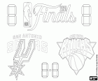 Omalovánka Spurs - Knicks, finále NBA 2026