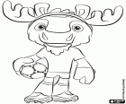 Omalovánka Maple, maskot Kanada Světový pohár 20