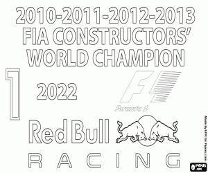 Omalovánka Red Bull Racing, šampion F1 2022