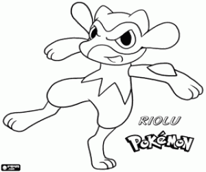 Omalovánka Riolu Pokémon