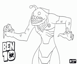 Omalovánka Ripjaw, vodní alien z Ben 10