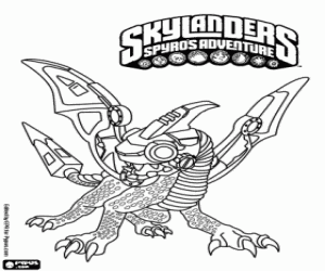 Omalovánka Robot drak Skylander Drobot