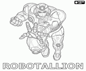 Omalovánka Robotallion je robot bakugan