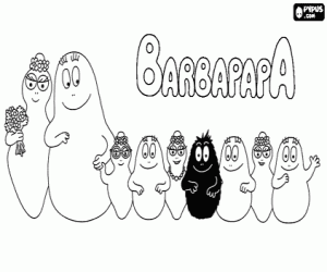 Omalovánka Rodina Barbapapa