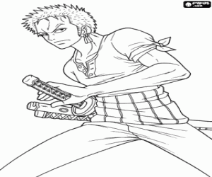 Omalovánka Roronoa Zoro z One Piece