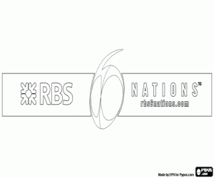 Omalovánka Rugby Six Nations logo
