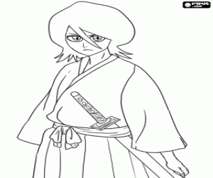 Omalovánka Rukia Kuchiki, charakter Bleach