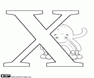 Omalovánka Ruského písmene Х a Pypus za