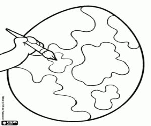 Omalovánka Ručně malované velikonoční vajíčko