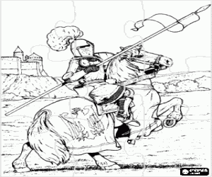 Omalovánka Rytíř s brnění puzzle